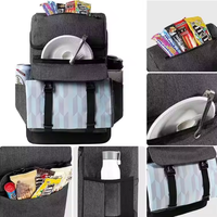 Sac à dos isotherme portable en aluminium avec bandoulière, capacité 24L, pour pique-nique, champagne, bière - Conception pliable et durable