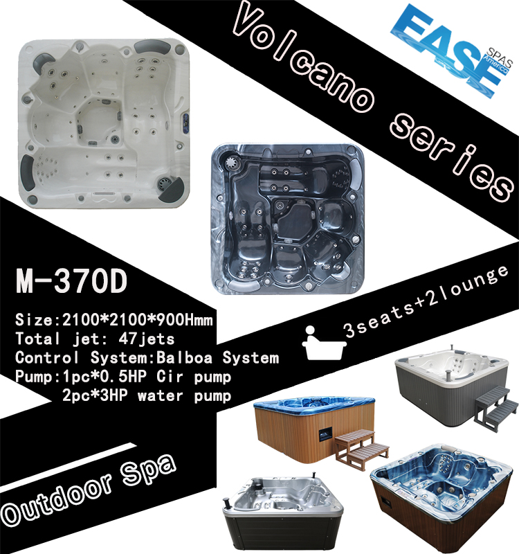 Indoor Outdoor Acrylic Hot Spring Spa Hot Tub Hotel Massage Bathtub
