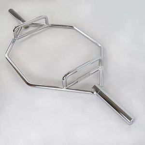 Barra Hexagonal para Levantamiento de Pesas DINUO, Antideslizante, con Acabado Cromado, Barra de Tracción con Clips de Resorte para Entrenamiento de Fuerza de Cuerpo Completo - Product Image 1