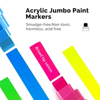 Marqueurs d'art professionnels Arrtx AACM-0510-12A avec pointe importée du Japon, jumbo 10 mm, marqueur surligneur acrylique à base d'eau