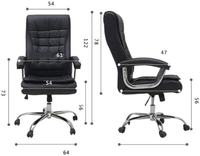 Chaise de bureau de direction de haute qualité en cuir premium, ergonomique, réglable en hauteur, robuste, pivotante, pour réunions de direction