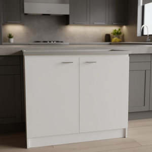 Mueble de Cocina con Fregadero, Blanco Roble Ahumado, Diseño Moderno, Montaje en Pared, Almacenamiento de Cocina, Profundidad de 30-39.9 Pulgadas - Product Image 2