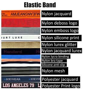 Mạnh mẽ bền vững độ đàn hồi boxer Dây thắt lưng Jacquard Spandex/Nylon dệt đàn hồi vải Oeko-tex chứng nhận - Product Image 6