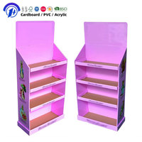 Présentoirs en carton ondulé sur pied pour promotion en magasin, présentoirs de sol personnalisés pour la vente au détail