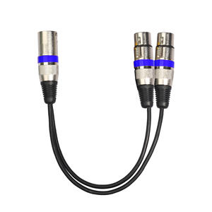 Nouveau câble d'extension répartiteur en Y XLR femelle 3 broches vers double prise mâle pour amplificateur, haut-parleur, casque, mixeur, résolution 1080p - Product Image 3