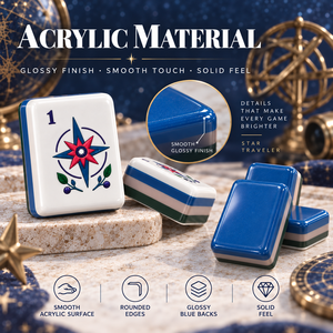 Jeu de Mahjong américain au design original, 160 tuiles, résistant à la décoloration, Mahjong américain à 4 couches pour femmes, salle de jeux avec boîte cadeau - Product Image 3