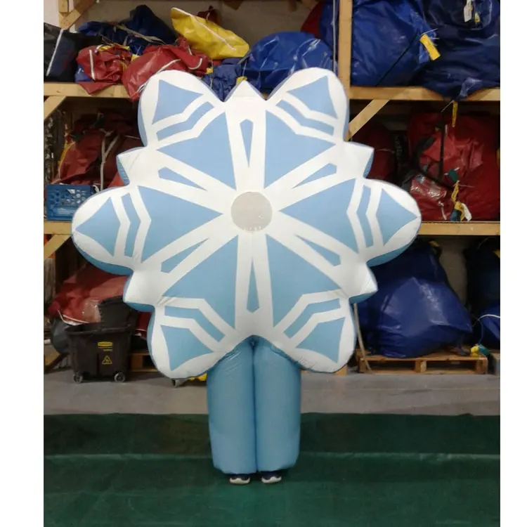 Disfraz de copo de nieve inflable personalizado, para eventos de desfile