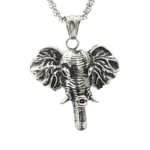 yunnique <b>Elephant</b> Head Pendant Necklace Tibetan Silver Unisex Fashionable <b>Gift</b> Jewelry - Product Image 1