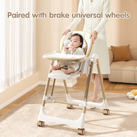 Chaises hautes convertibles 5 en 1 pour bébés et tout-petits 2025, chaise haute pour bébé réglable en hauteur avec plateau amovible