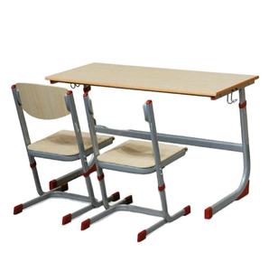 Escritorio y Silla Doble Moderna para Adultos, Mesa de Estudio Ajustable de Madera en Color <span class=keywords><strong>Blanco</strong></span> <span class=keywords><strong>Tiza</strong></span>, Según se Requiera - Product Image 2