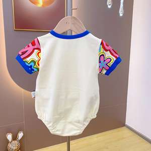 Mono de Algodón para Bebés Recién Nacidos, Manga Corta, Estampado, Venta al Por Mayor - Product Image 2