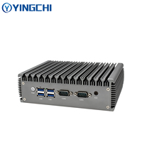 Mini PC sans ventilateur YINGCHI N100 Quad Core 6 Gigabit LAN avec RJ45 DDR4, compatible Win10 Linux, pour ordinateur industriel de petite taille