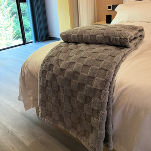 Jeté en flanelle à carreaux <span class=keywords><strong>léopard</strong></span> doux et épais pour l'hiver, jeté en tricot moelleux pour le bureau, décoration moderne pour la maison, imprimé 150x200 1kg - Product Image 4