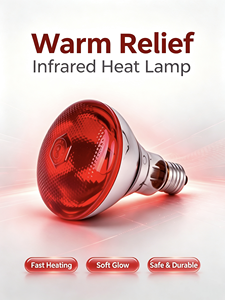 Red Infrared <b>Heat</b> Lamp Fast Heating Soft Glow Safe Durable Warm Relief <b>Light</b> <b>Bulb</b> - Product Image 1