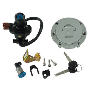 ชุดล็อคสวิตช์จุดระเบิดของรถจักรยานยนต์1ชุดถังน้ำมันเชื้อเพลิงก๊าซล็อครวมถึงกุญแจสำหรับ <span class=keywords><strong>CBR600</strong></span> CBR 600 RR CBR600RR F5 <span class=keywords><strong>2005</strong></span> - Product Image 1