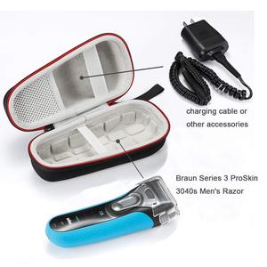 Estuche rígido para <span class=keywords><strong>afeitadora</strong></span> para <span class=keywords><strong>hombre</strong></span>, bolsa de transporte de viaje para <span class=keywords><strong>Braun</strong></span> Series 3 3040S 3010Bt 3020 3030S 300S, estuche protector EVA para <span class=keywords><strong>afeitadora</strong></span>, solo estuche - Product Image 2