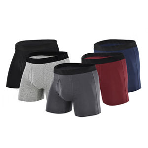 Vente chaude De Luxe Personnalisé 95% Coton 5% Spandex Blanc Boxer Slip Confortable Hommes Sous-Vêtements Boxer Briefs - Product Image 1