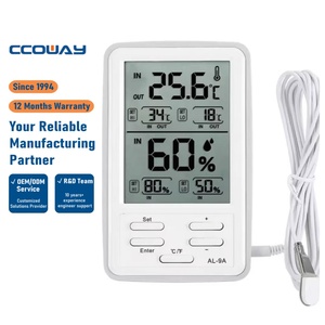 Estación Meteorológica de detección de temperatura electrónica para exteriores e interiores con alarma de sonido y luz Material ABS compatible con OEM/ODM - Product Image 1