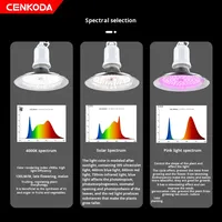Lampe de culture LED 18W en aluminium pour fruits du dragon, fraises et légumes, spectre complet, IP44, 130LM/W, E27-130GR