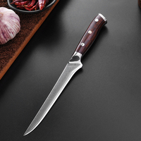 Couteau de chef VG10 Damas japonais fait à la main personnalisé couteau à filet de cuisine 6 pouces couteau à désosser en plastique EVA boîte-cadeau 100 ensemble