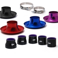 EPMAN Universal Racing Entrée d'admission Velocity Stack 3 "Court Compresseur d'air froid Turbo Horn Kit EP-BOV1009DDLB