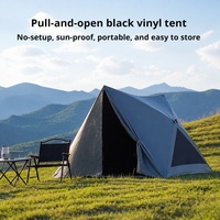 Tente de camping portable à ouverture automatique en 1 seconde, avec revêtement occultant épais, protection solaire et anti-moustiques pour l'extérieur