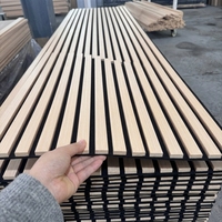 Panneau acoustique APT Slat avec finition bois NRC 0.8 Écologique pour murs et plafonds de bureau Design 3D cannelé 23.62''x47.2''