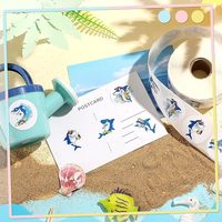 Pegatinas de Dibujos Animados DIY - Pegatinas Personalizadas de PVC Ecológicas e Impermeables, Diseños Blue Bull, Paul Et Shark, Gypsy, Formas Personalizadas, Acabado Brillante