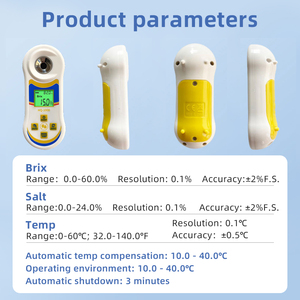 Medidor de Salinidade Digital Portátil HQ-1000 de Alta Precisão 2 em 1 para Açúcar e Salinidade, Refratômetro <span class=keywords><strong>Brix</strong></span> para Frutas, Bebidas e Vegetais - Product Image 4