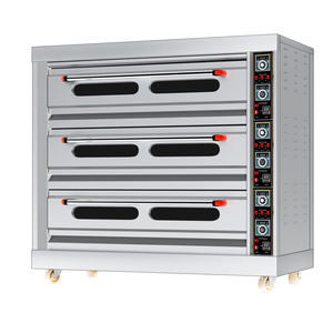 Macchina da forno commerciale in acciaio inossidabile forno da forno resistente 3 piani 6 vassoi a Gas e forno elettrico - Product Image 1