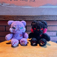 Ours en peluche effrayant, modèle Ange-Diable, super doux, pour enfants, décoration de fête, Halloween, anti-stress, Scream
