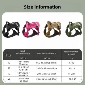 Aksesoris anjing grosir Rompi taktis tahan lama reflektif kustom tanpa tarik - Product Image 6