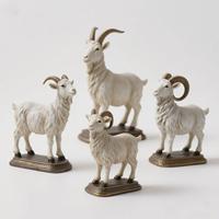 Figurine et statue géométrique en résine de chèvre - Décoration animale de ferme de 8 pouces, cadeau et collection écologiques faits à la main, MOQ 1000 pièces