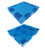 Palette en plastique d'emballage double face en HDPE de couleur personnalisée pour le transport logistique et le stockage en entrepôt