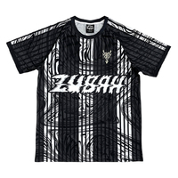 Streetwear à la mode personnalisé classique rétro sublimé motif à rayures maillot de football 100% polyester séchage rapide respirant unisexe