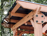 Vis à bois à tête hexagonale ronde en acier inoxydable 304, oxyde noir, classe A, BZ-106