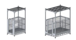 Accesorio para montacargas Vlift, jaula de grúa para 4 personas, con techo de malla, 2 uds. - Product Image 2