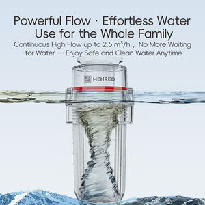 Système de filtration d'eau pour toute <span class=keywords><strong>la</strong></span> <span class=keywords><strong>maison</strong></span> Menred, débit élevé 2,5 m³/h, boîtier de filtre <span class=keywords><strong>à</strong></span> eau avec filtre <span class=keywords><strong>à</strong></span> sédiments 10'' x 4,5'', vanne de dérivation - Product Image 3