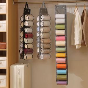 Household Multifunctional <b>Hanging</b> Bag Multi Grid <b>Wall</b> Mounted Dormitory Clothes <b>Storage</b> Door Yoga <b>Hanging</b> Bag - Product Image 1