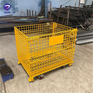 Bán buôn tùy chỉnh mạ kẽm ngành công nghiệp hậu cần Kim loại Hàn dây lưới lồng với bánh xe - Product Image 2