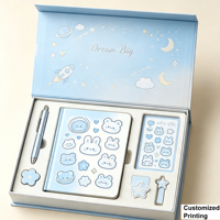 Set de Regalo de Papelería: Cuaderno con Bolígrafo, Planificador, Pegatinas, Bloc de Notas, Cinta Adhesiva y Borrador