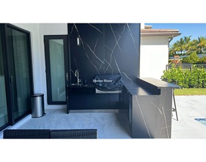 2025 dorene cao cấp L hình dạng BBQ đảo ngoài trời Bếp nướng tủ với đá thiêu kết Countertop kèm theo thanh chậu vòi - Product Image 3