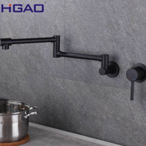 Grifo de cocina comercial, rociador de tracción, función de agua fría, uso en <span class=keywords><strong>restaurante</strong></span>, válvula de Orbe cepillada, extensión lateral, llenado de ollas de montaje en pared - Product Image 3