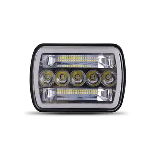 LLevo LED versiegelten Strahl Quadrat 5x7 "7x6 Zoll Scheinwerfer für Jeep Cherokee xj yj gmc