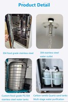 Distributeur d'eau automatique commercial combiné avec osmose inverse, SDK activé, 4G, désinfection UV et paiement par carte de crédit