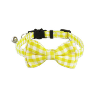 Pet Plaid Bow Tie <b>Collar</b> With Bell For Small Dogs All Seasons Cartoon Style - Product Image 3