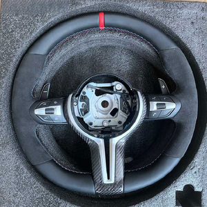 Volant sport en fibre de carbone de qualité supérieure, tissage sergé sec, compatible avec <span class=keywords><strong>BMW</strong></span> F15 X5 F30 Série 3 F32 Série 4 F80 M3 Upgrade - Product Image 4