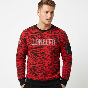 <b>Men's</b> Short Sleeve Solid Formal Shirt Red Black Contrast Trim Streetwear Ultra Soft Knitted 100% Cotton Custom Logo - Product Image 1