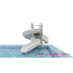 Tobogán de Agua en Espiral de Plástico de 1.58 m de Altura para <span class=keywords><strong>Piscina</strong></span> y Área de Juegos Acuáticos, Certificado de Seguridad EN1176 CE - Product Image 2