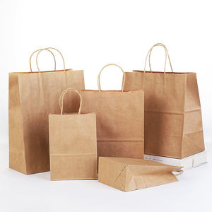 Empaque Ecológico Reutilizable de Papel Kraft Extra Grande para Comida Rápida, con Asa Retorcida, Personalizable con Logotipo, para Promociones, Exhibiciones y Supermercados - Product Image 5